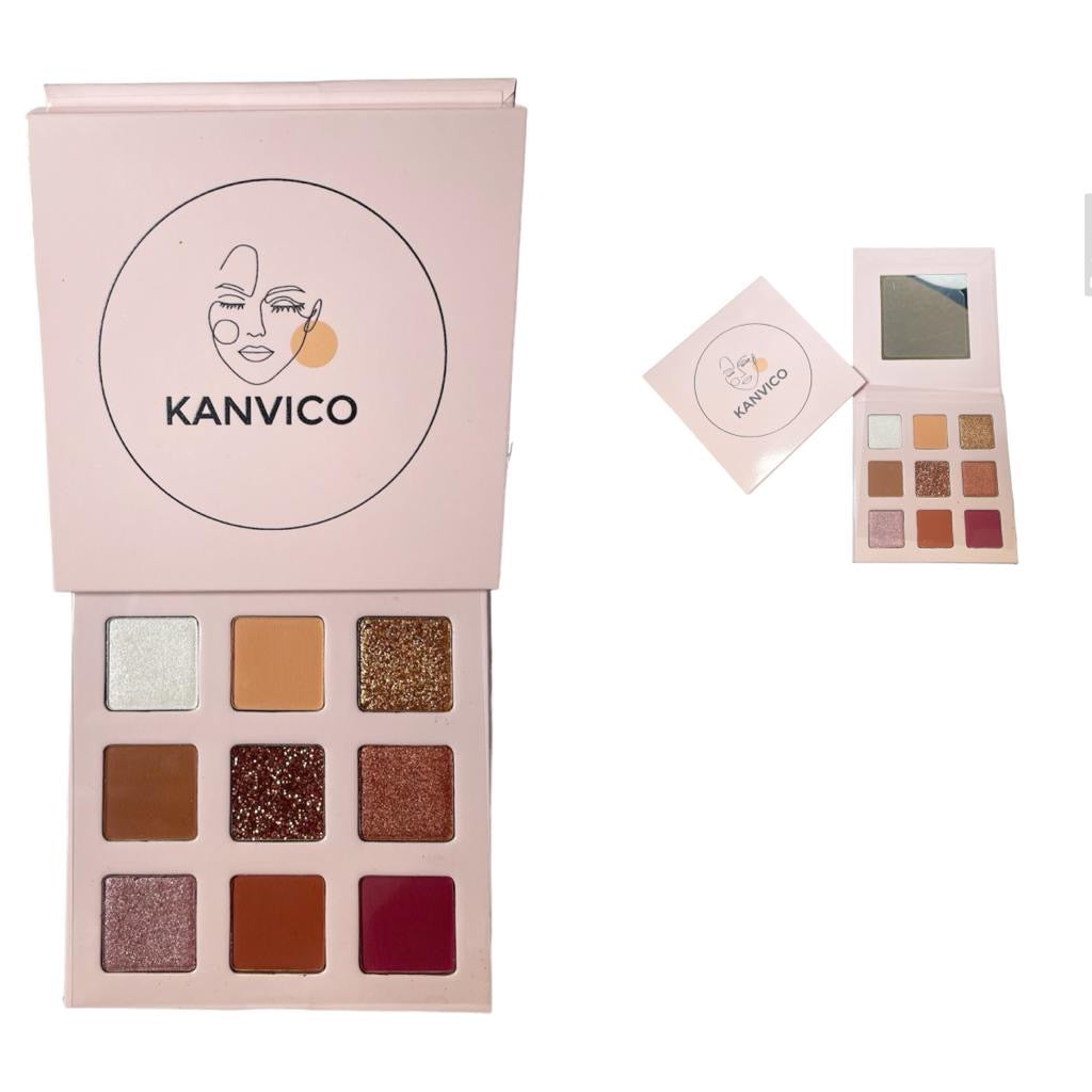 KANVIco Valentine's Day Style 9-color Nude Eyeshadow Palette, Shimmer & Shine Eyeshadow Palette, Matte Glitter Eyeshadow Palette, Ideal Gift for Women & Girls, ValentinEye Shadow Pan Pigmented Vegan Eyeshadow Pallet Classy Makeup Cosmetic Smooth Daily