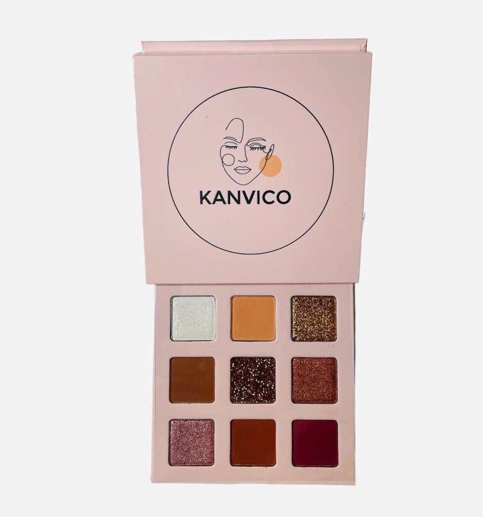 KANVIco Valentine's Day Style 9-color Nude Eyeshadow Palette, Shimmer & Shine Eyeshadow Palette, Matte Glitter Eyeshadow Palette, Ideal Gift for Women & Girls, ValentinEye Shadow Pan Pigmented Vegan Eyeshadow Pallet Classy Makeup Cosmetic Smooth Daily